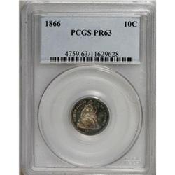 1866 10C PR63 PCGS