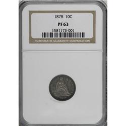 1878 10C PR63 NGC