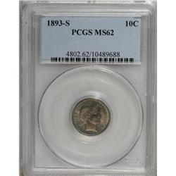 1893-S 10C MS62 PCGS