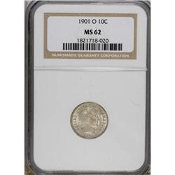 1901-O 10C MS62 NGC