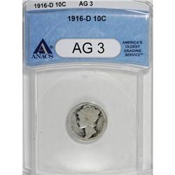 1916-D 10C AG3 ANACS