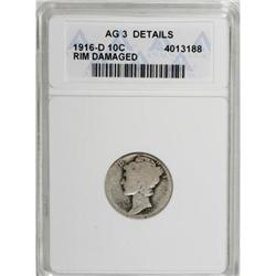 1916-D 10C AG3 ANACS