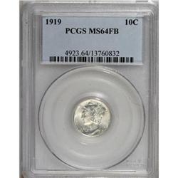 1919 10C Full Bands MS64 PCGS