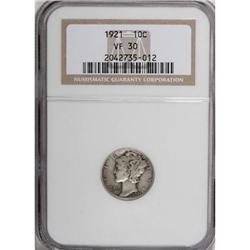 1921 10C VF30 NGC