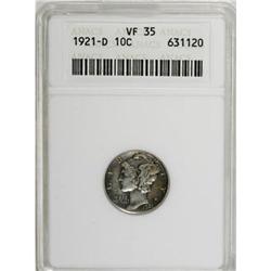 1921-D 10C VF35 ANACS