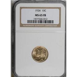 1924 10C Full Bands MS65 NGC