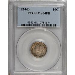 1924-D 10C Full Bands MS64 PCGS