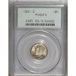 1931-D 10C Full Bands MS66 PCGS