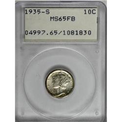 1935-S 10C Full Bands MS65 PCGS