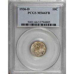 1936-D 10C Full Bands MS66 PCGS
