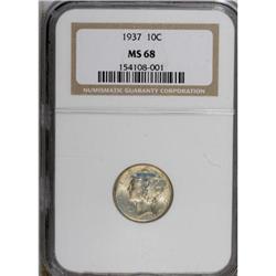 1937 10C MS68 NGC