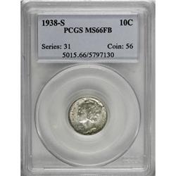 1938-S 10C Full Bands MS66 PCGS