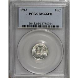 1943 10C Full Bands MS66 PCGS