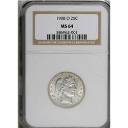 1908-O 25C MS64 NGC