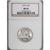 Image 1 : 1914 25C MS64 NGC