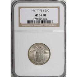 1917 25C Type One Full Head MS61 NGC