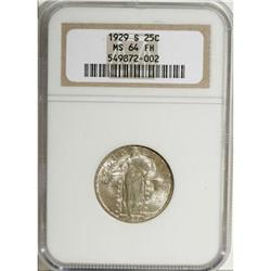 1929-S 25C Full Head MS64 NGC