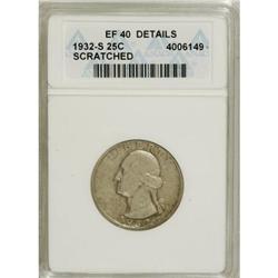 1932-S 25C XF40 ANACS