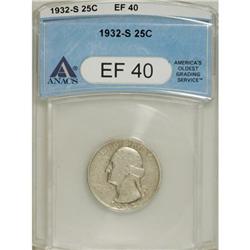 1932-S 25C XF40 ANACS