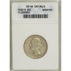 1932-S 25C XF45 ANACS