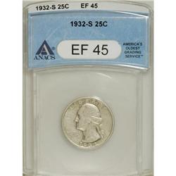1932-S 25C XF45 ANACS