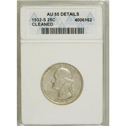 1932-S 25C AU55 ANACS