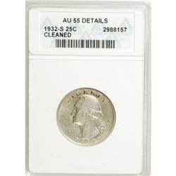 1932-S 25C AU55 ANACS