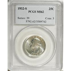 1932-S 25C MS62 PCGS