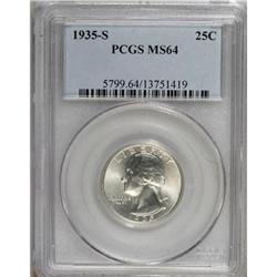 1935-S 25C MS64 PCGS
