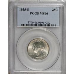 1935-S 25C MS66 PCGS