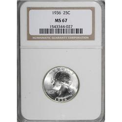 1936 25C MS67 NGC