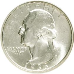 1936-D 25C MS60 ANACS