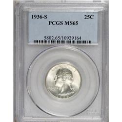 1936-S 25C MS65 PCGS