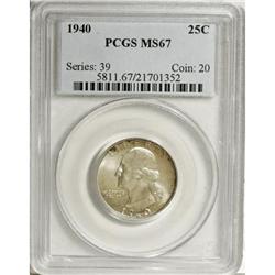 1940 25C MS67 PCGS