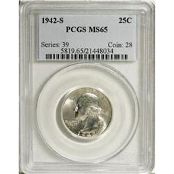 1942-S 25C MS65 PCGS
