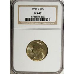 1944-S 25C MS67 NGC