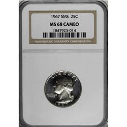 1967 25C SMS Cameo MS68 NGC