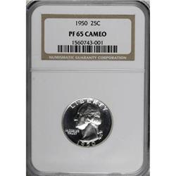 1950 25C Cameo PR65 NGC