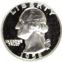 1958 25C Deep Cameo PR67 NGC