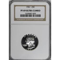 1961 25C Deep Cameo PR69 NGC