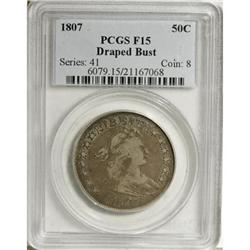 1807 50C Draped Bust F15 PCGS