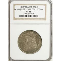 1819/8 50C Large 9 XF45 NGC