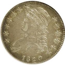 1820 50C Curl Base 2, Small Date XF45 NGC