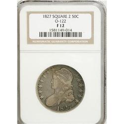 1827 50C Square Base 2 F12 NGC