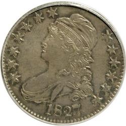 1827 50C Square Base 2 AU55 PCGS