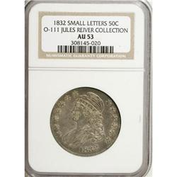 1832 50C Small Letters AU53 NGC