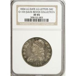 1834 50C Large Date, Large Letters XF45 NGC