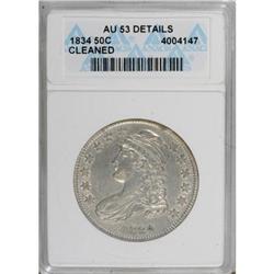 1834 50C Large Date, Large Letters AU53 ANACS