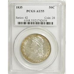 1835 50C AU55 PCGS
