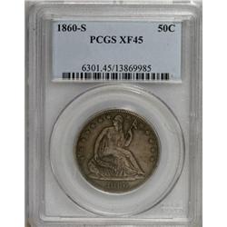 1860-S 50C XF45 PCGS